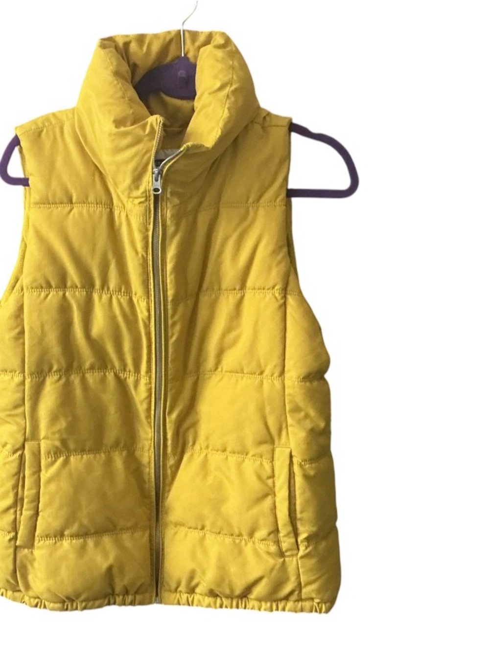 Old Navy Yellow Quilted Puffer Vest for Kids